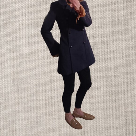 ZARA WOMAN Wool Double Breasted Thigh Length Peacoat XS - Picture 11 of 16